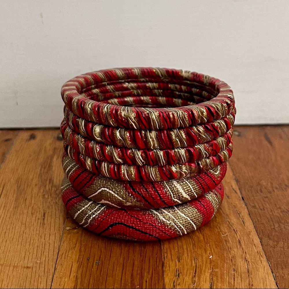 Set of 6 small Indian bangles